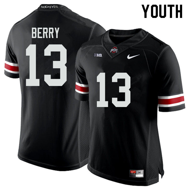 Youth #13 Rashod Berry Ohio State Buckeyes College Football Jerseys Sale-Black